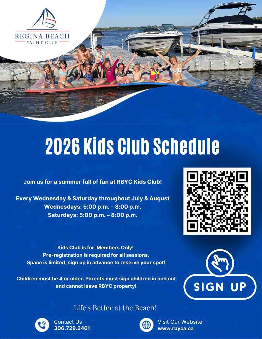 2026 RBYC Kids Club Schedule